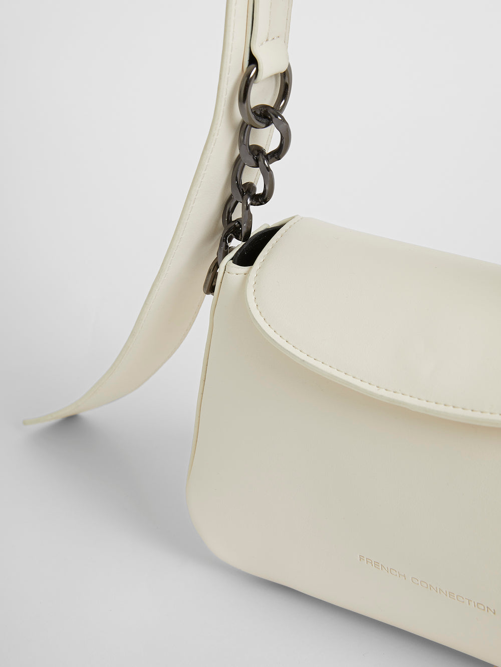 Jeenaa X Chain Baguette Bag White French Connection UK