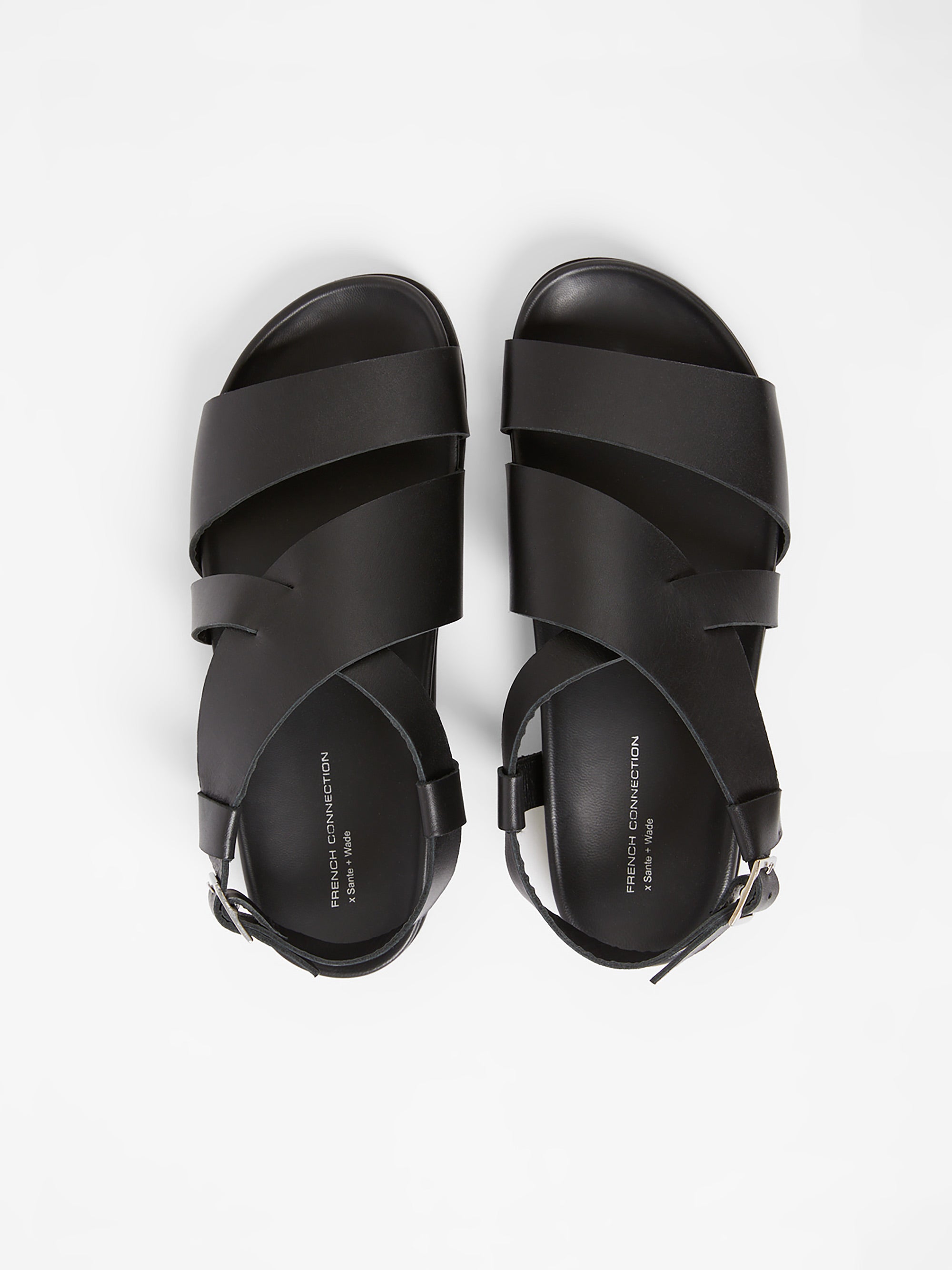 S W x Branca Asymmetric Footbed Sandals
