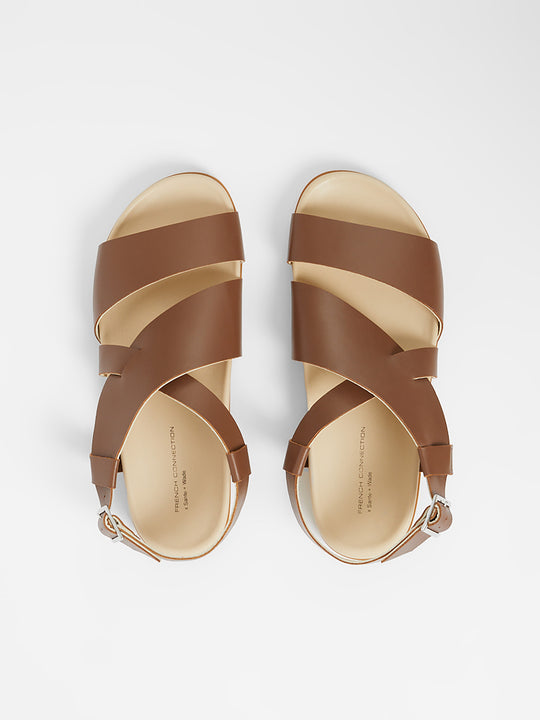 S+W x Branca Asymmetric Footbed Sandals