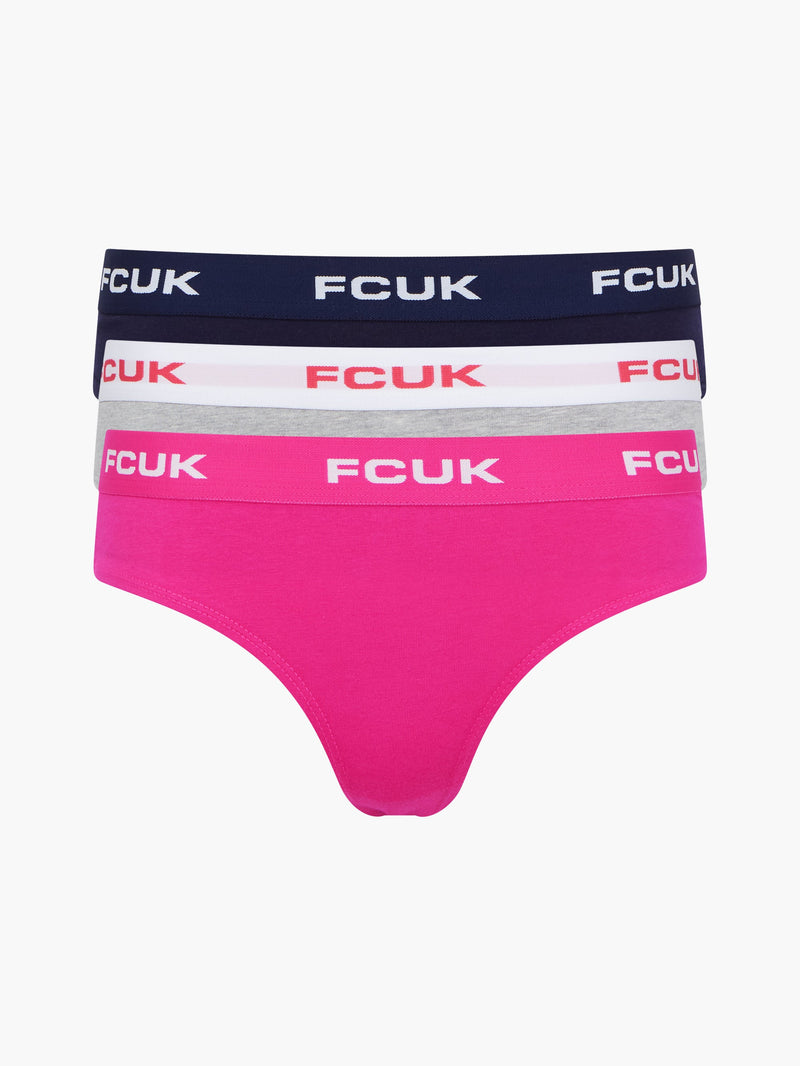 3 Pack FCUK Logo Thongs