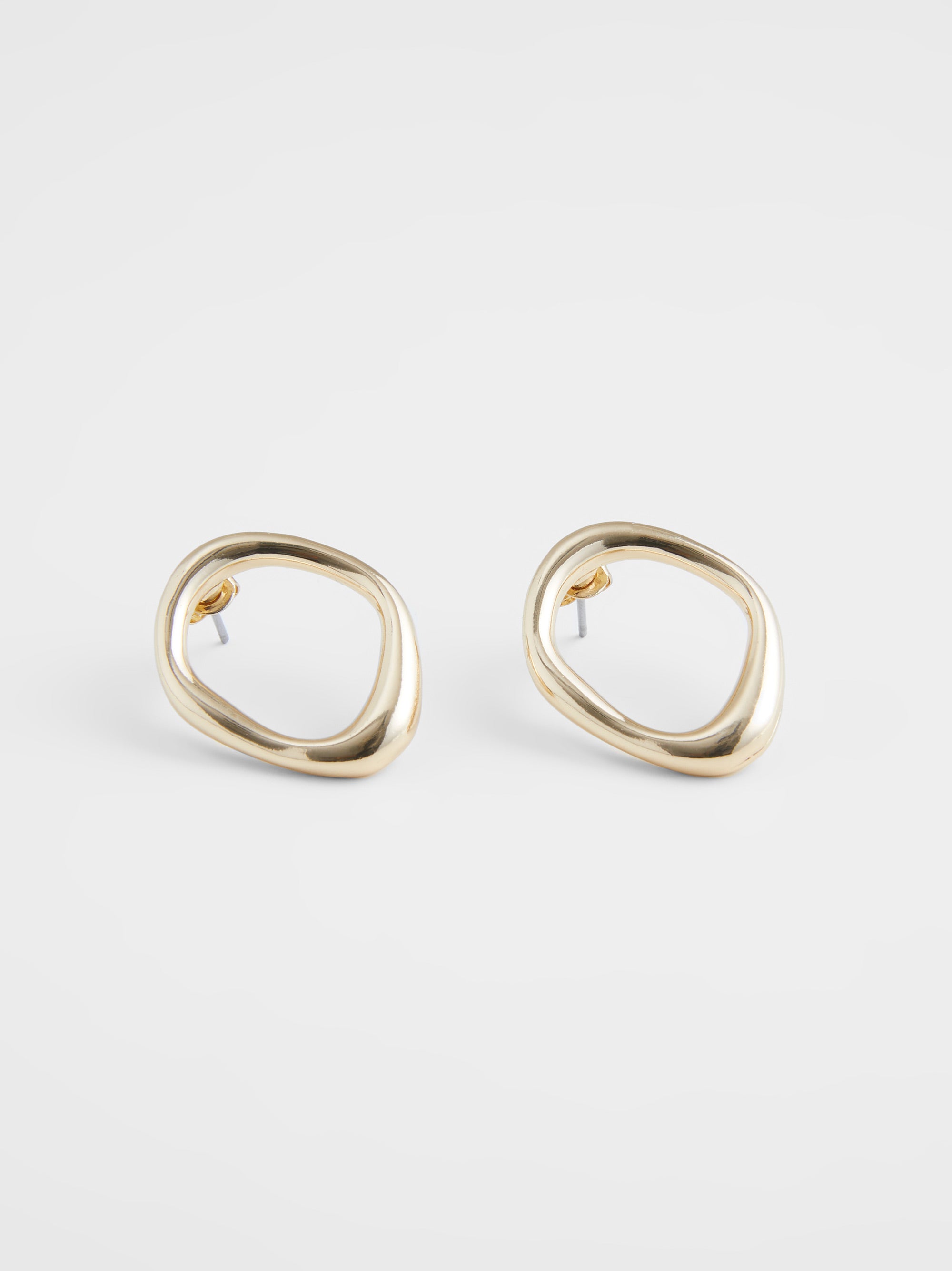 Organic Oval Stud Earrings