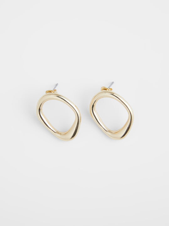 Organic Oval Stud Earrings