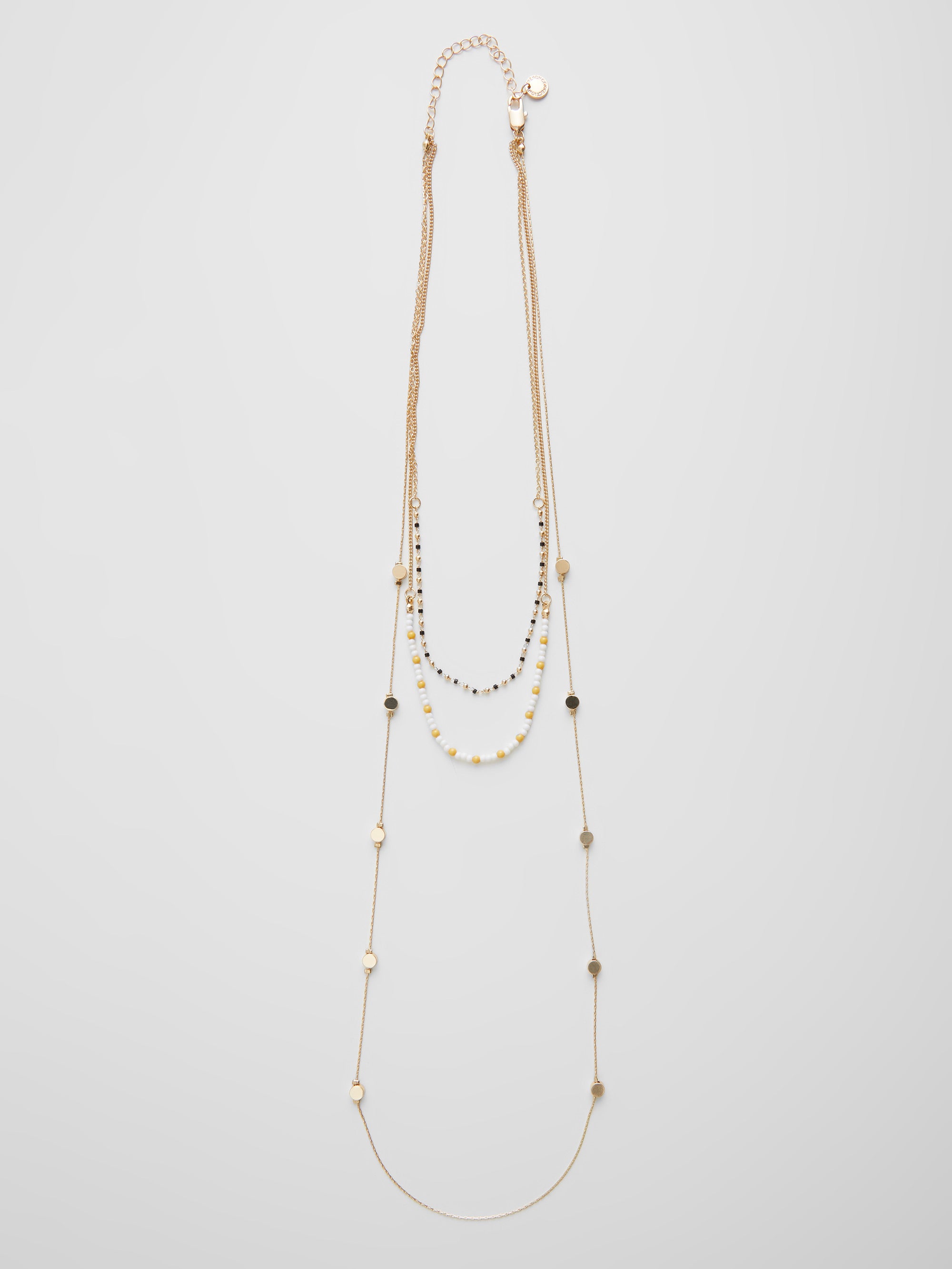 Elongated Multi-Strand Necklace