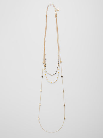 Elongated Multi-Strand Necklace