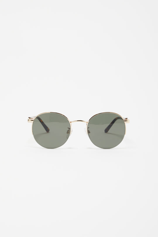 Metal Round Rimless Sunglasses