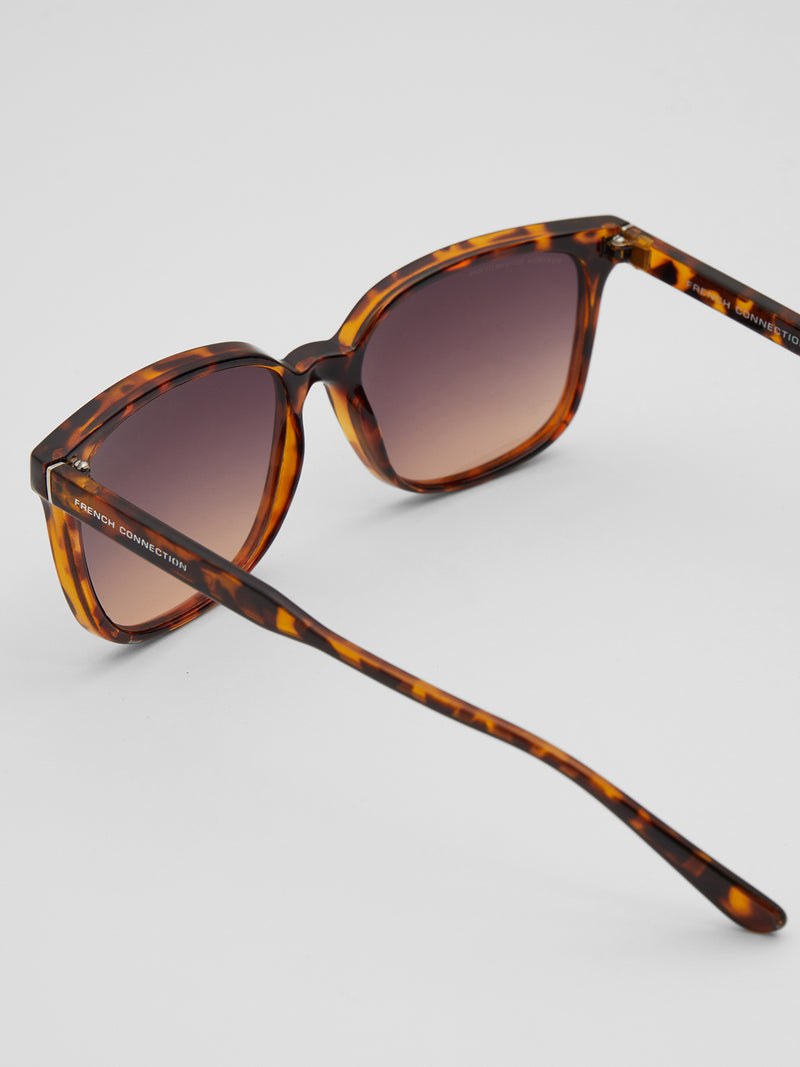 Square Frame Sunglasses Classic Tort | French Connection UK