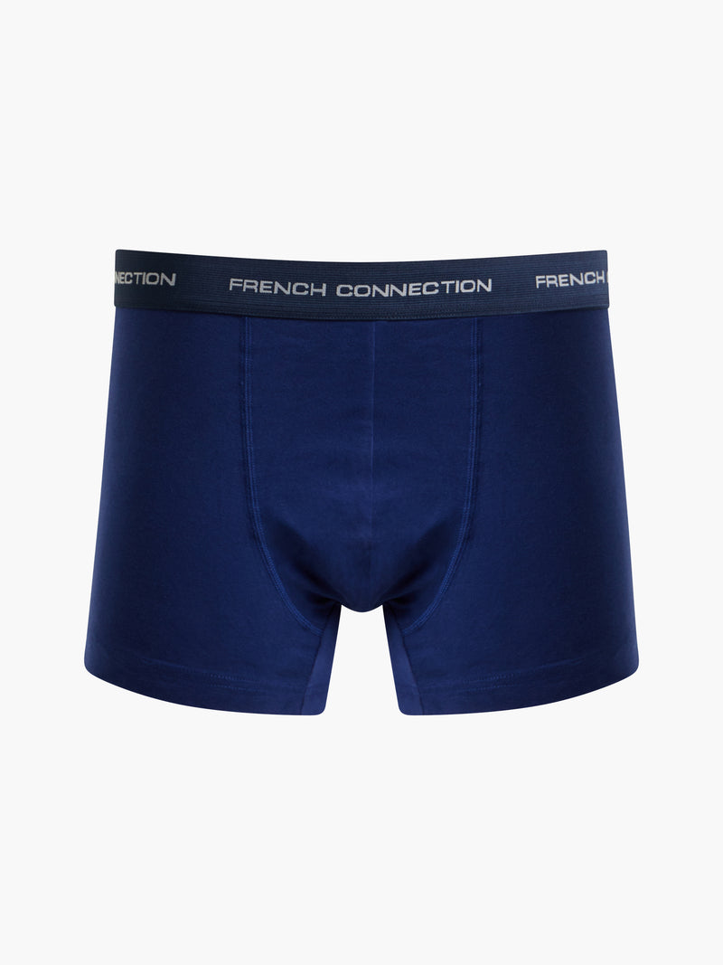 3 Pack French Connection Boxers Mid Blue/French Blue/Dark Navy