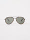 Metal D-Frame Rim Detailed Sunglasses